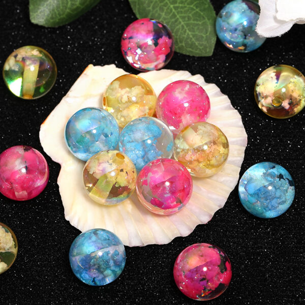Wholesale Luminous stars clouds round beads acrylic stars beaded diy mobile phone chain jewelry accessories beads