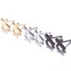 Wholesale Geometric cross stud earrings ins women's fresh cute trendy women's geometric simple earrings Christmas gift
