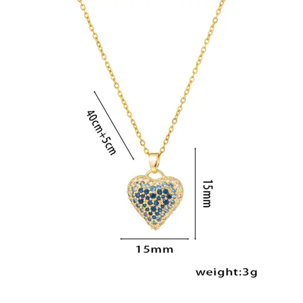 PVD Coated Real Gold Plated 18K Gold Solid Color Stainless Steel Sweet Waterproof Non Tarnish Titanium Steel Pendant Necklace