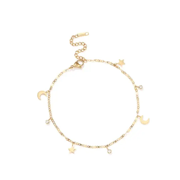 Wholesale Star Foot Titanium Steel Simple Style Bracelets Anklet