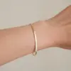 PVD Coated 14K Gold Real Gold Plated U Shape Stainless Steel Fashion Waterproof Non Tarnish 304 Stainless Steel Bracelets