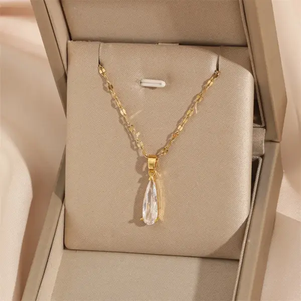 Wholesale 201 Stainless Steel Brass 18K Gold Plated Simple Style Classic Style Plating Inlay Cross Flower Planet Zircon Pendant Necklace