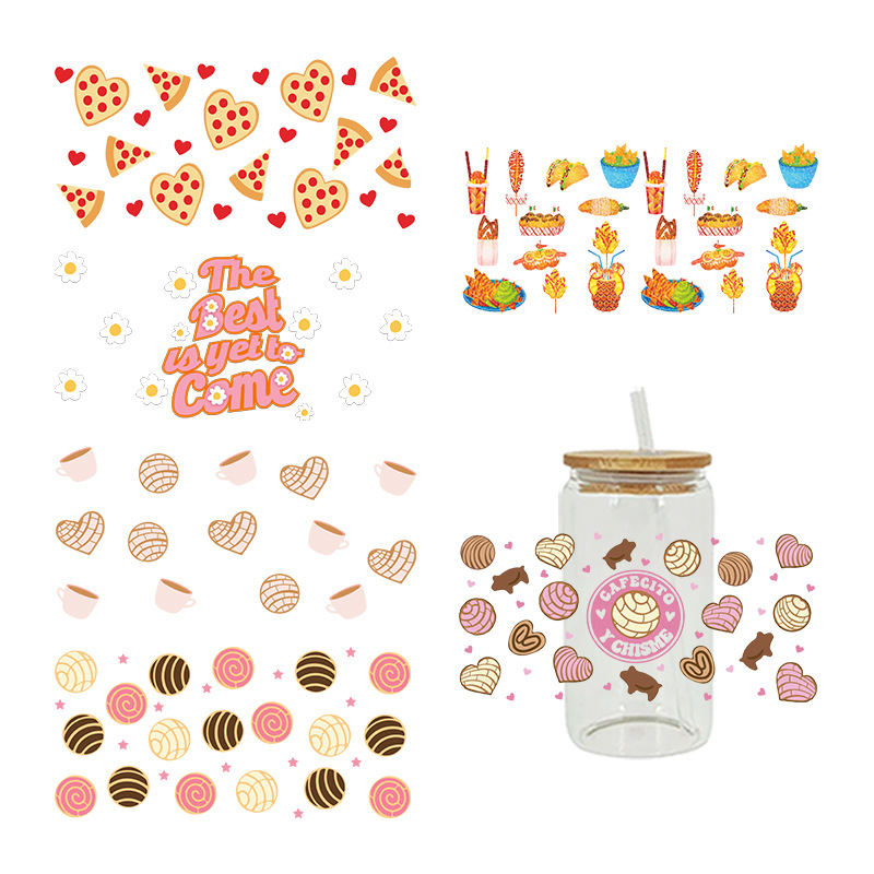Wholesale UV transfer sticker glass crystal label Crystal sticker cross-border special sticker for 16oz glass c 23cmX11cm
