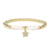 Wholesale 1 Piece Artistic Star Moon Eye Copper Pearl Inlay Zircon Bracelets