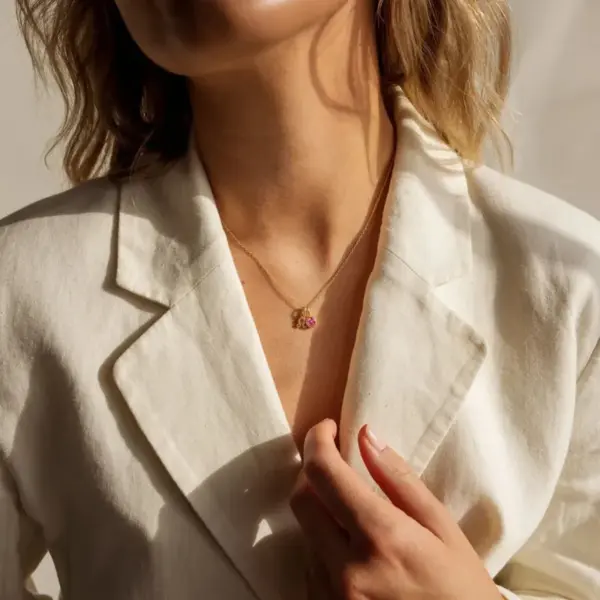 Wholesale Jewelry Simple Style Geometric Round 201 Stainless Steel Rhinestones Birthstone Gold Plated Plating Inlay Pendant Necklace