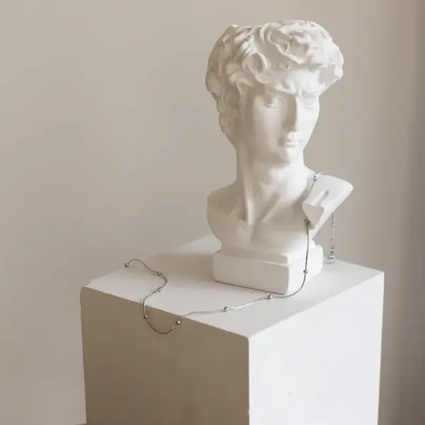 Real Gold Plated Solid Color 304 Stainless Steel Fashion Waterproof Non Tarnish Necklace