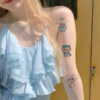 Wholesale Labubu Tattoo Stickers Labubu Dopamine Macaron Color Girly Heart Christmas Waterproof Long-Lasting Tattoo Stickers