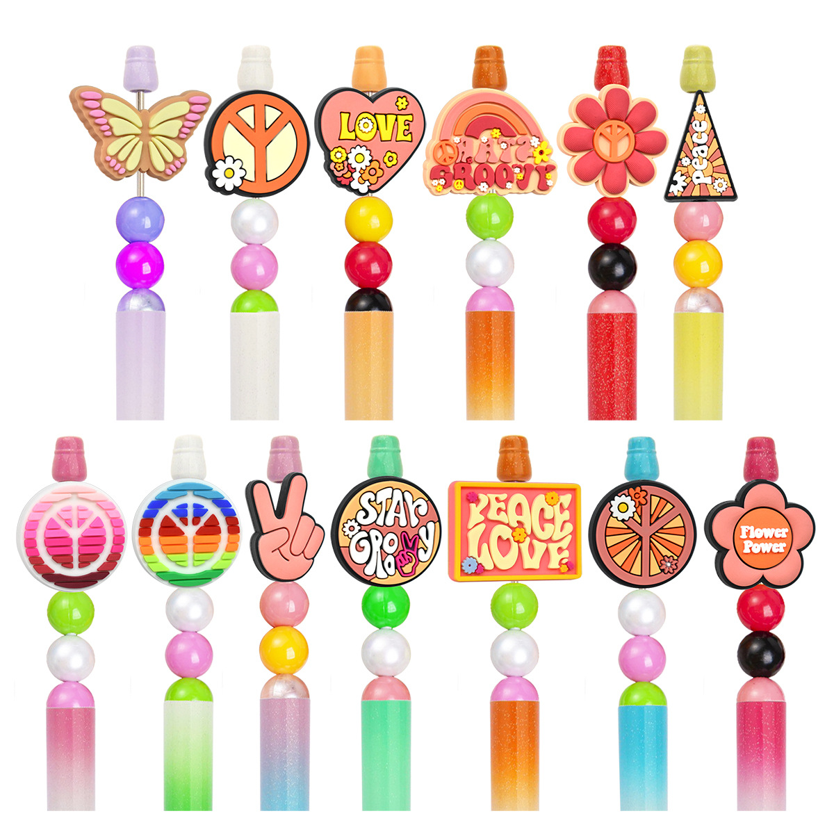 Wholesale High-value love and peace personalized beads