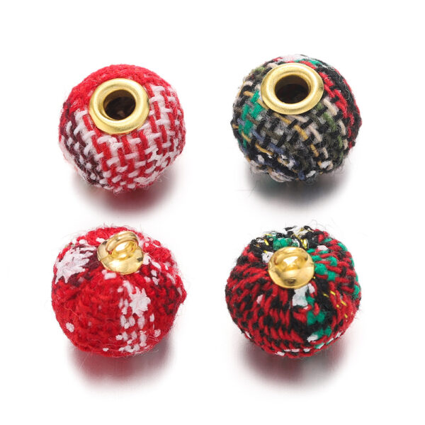 oly-a5f92bfdee95c00f4d3d3de4c07b2b6c Wholesale Christmas Snowflake Series Cloth Bag Checkered Beads