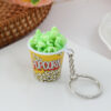 Wholesale Simulation food popcorn bucket keychain pendant fun food and play creative car student couple bag ornaments