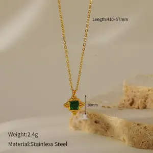 17 # Green Diamond Necklace