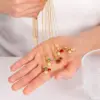 Wholesale Jewelry IG Style Glam Cherry 304 Stainless Steel Copper Zircon Inlay Pendant Necklace Cable Chain