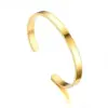Wholesale 6mm Stainless Steel C Bracelet Titanium Steel Opening Adjustable Bracelet