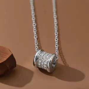 X08259 [Copper Pendant] Small Waist Necklace - / Silver