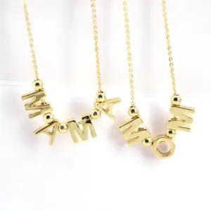 Wholesale Fashion Mama Letter Necklace Mother's Day Gift Fashion Copper Jewelry