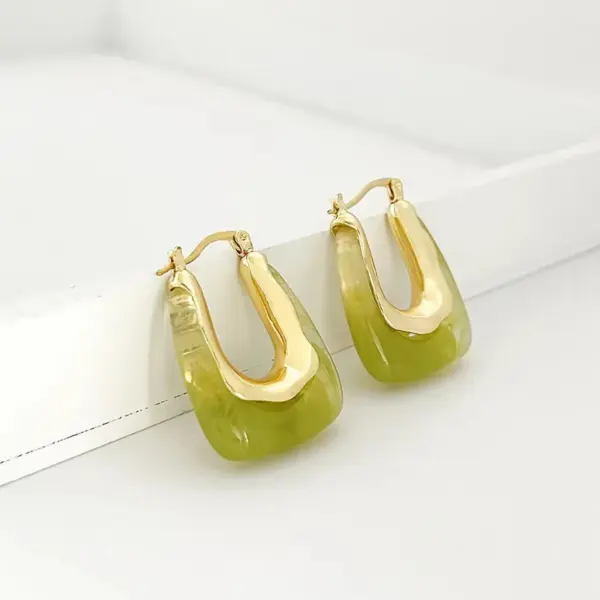 Wholesale 1 Pair Modern Style U Shape Irregular Plating Copper 18k Gold Plated Earrings