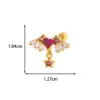 316 Stainless Steel Copper Zircon Heart Shape Wings Bow Knot Vintage Style French Style Simple Style Cartilage Earrings For Women's
