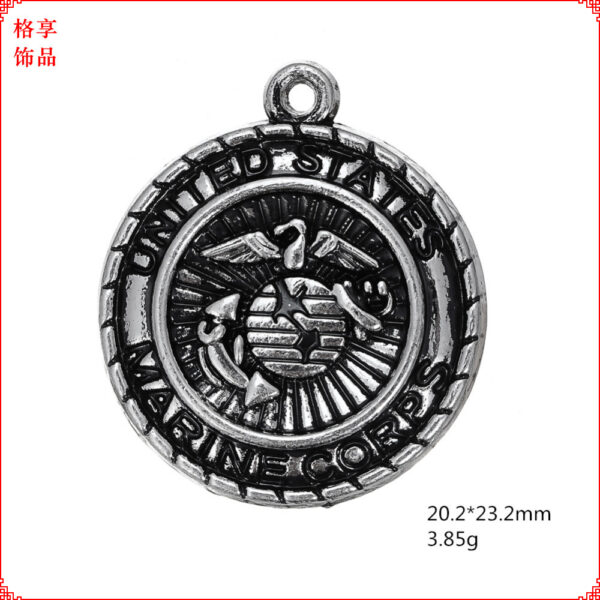 Wholesale European and American Navy Road Army Air Force Fire Ancient Silver Jewelry Tab Accessories