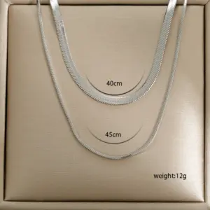 Double Layer Snake Bones Chain / Steel Color