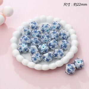 Blue butterfly pearl flower ball