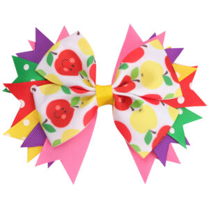 White background yellow + Red Apple