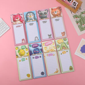 Wholesale Cartoon Cute Tearable Sticky Note Pad with Pen for Quick Notes