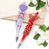 Wholesale Heavy Industry DIY Beadable Pen Camellia Resin Rose Bead Pen