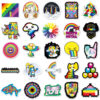 Wholesale 101 cartoon rainbow series graffiti cross-border tablet luggage scooter car waterproof decorative stickers