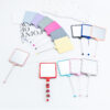 Wholesale Multicolor Handheld Square DIY Small Mirror Portable High-Definition Mirror Handheld Mirror Girls Special Handle Makeup Mirror
