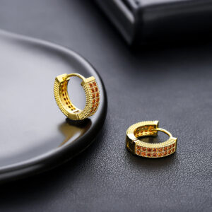 European and American golden orange diamond (one pair)