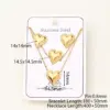 Wholesale Jewelry Casual Basic Vacation Pentagram Heart Shape Simple 304 Stainless Steel 18K Gold Plated Handmade Polishing Plating Jewelry Set