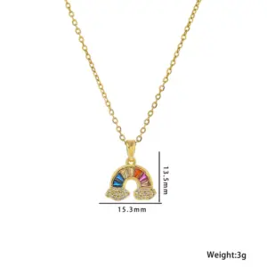 8825 Gold Rainbow Necklace