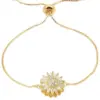 Wholesale Necklace Women's New-New Sunflower New Arrival Diamond-encrusted Sunflower Ins Ring Rotatable Clavicle Chain Jewelry