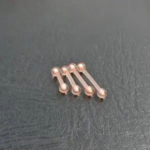 Flesh-colored Tongue Stud / 1.2x12x3mm