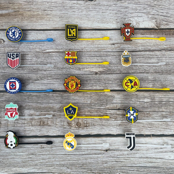 Wholesale New Sports Club Silicone Straw Cap Straw Protective Cover Dust Plug Straw Decorative Buckle Dust Cap Cross Border