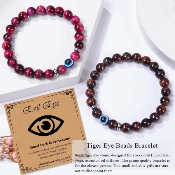 Ethnic Style Devil's Eye Natural Stone Beaded Bracelets