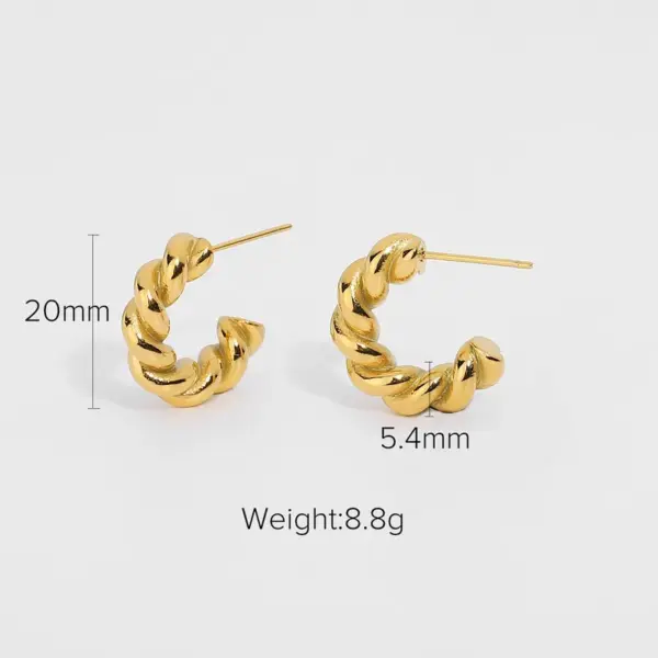 Wholesale Plating 316 Stainless Steel PVD Coated Earrings