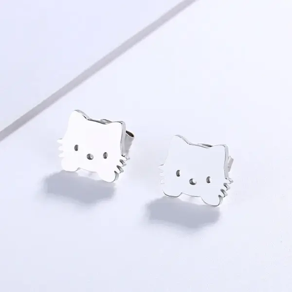 Wholesale PVD Coated 18K Gold Plated Geometric Titanium Steel Fashion Waterproof Non Tarnish Earrings