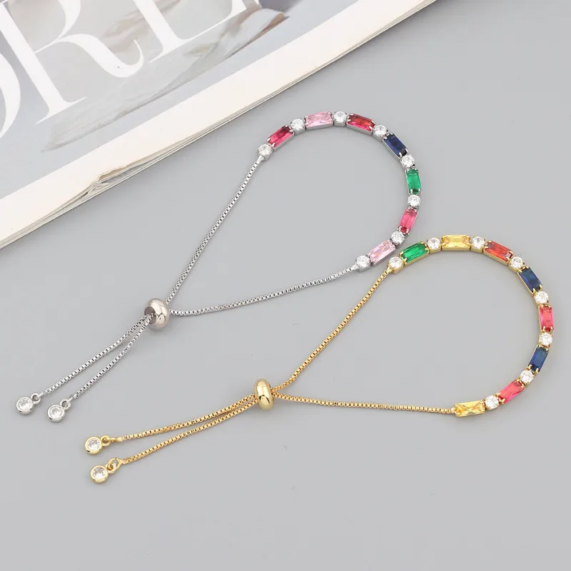 Wholesale Copper Inlay Round Zircon Copper Bracelets