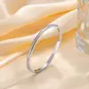 304 Stainless Steel Solid Color PVD Coated Real Gold Plated 18K Gold Simple Style Waterproof Non Tarnish Gold Sier Bangle