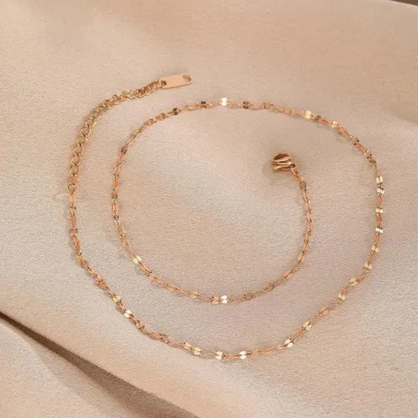 Wholesale Fashion Solid Color Stainless Steel Chain Titanium Steel Necklace 1 Piece