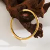 Wholesale Casual Classic Style Commute Solid Color 304 Stainless Steel 14K Gold Plated Bangle In Bulk
