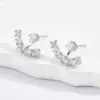 1 Pair Simple Style Shiny Anchor Plating Inlay 201 Stainless Steel Zircon 18K Gold Plated Ear Studs