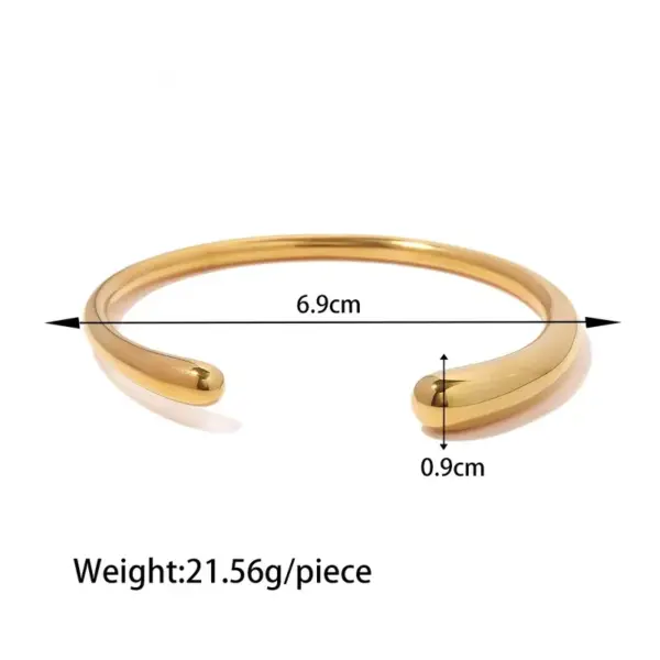 PVD Coated 18K Gold Plated Real Gold Plated Geometric 304 Stainless Steel Retro Waterproof Non Tarnish 304 Stainless Steel Cu Bracelets