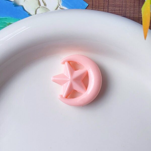 Wholesale Acrylic through-hole star and moon shaped beads