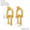 1 Pair Simple Style Commute U Shape Rectangle Polishing Plating Stainless Steel Titanium Steel 18K Gold Plated Drop Earrings
