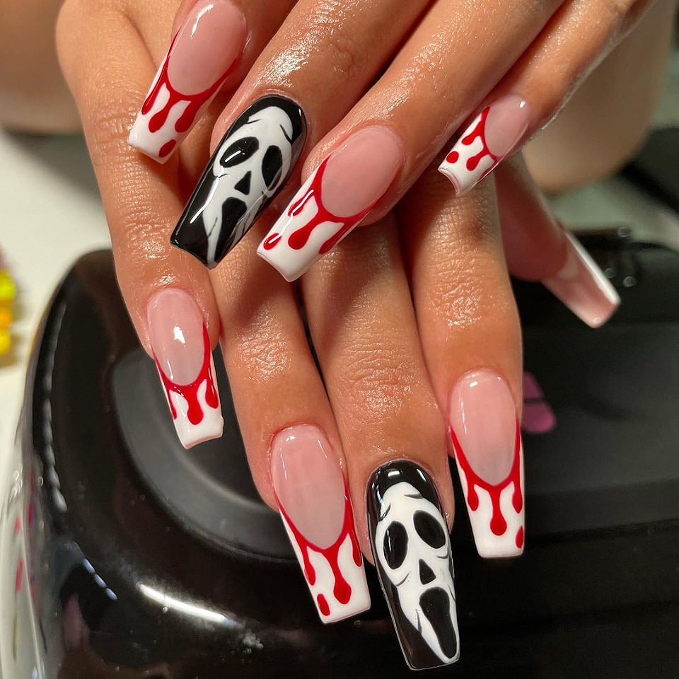 Wholesale WM-57 Funny Face Nail Art Patch Cross-border Wear Nail Art Patch 24 Finished Nail Art Patch
