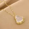 Wholesale Water Plating Vacuum Plating 18K Gold Plated 18K Gold Portrait 201 Stainless Steel Classical 201 Stainless Steel Pendant Necklace