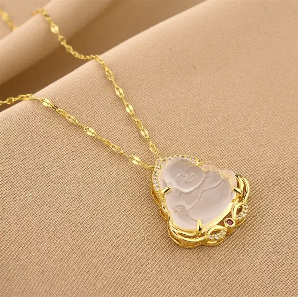 Wholesale Water Plating Vacuum Plating 18K Gold Plated 18K Gold Portrait 201 Stainless Steel Classical 201 Stainless Steel Pendant Necklace
