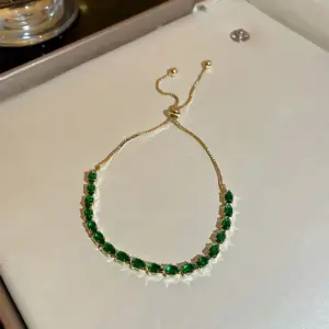 Bracelets--Real Gold Plating / Green